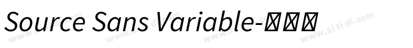 Source Sans Variable字体转换
